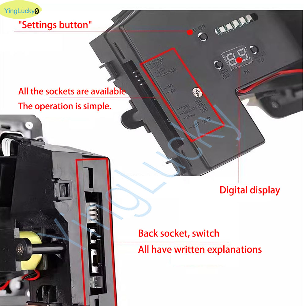 الملونة LED متعددة عملة متقبل  - مراجعة Arcade Ticket Machine وسعره