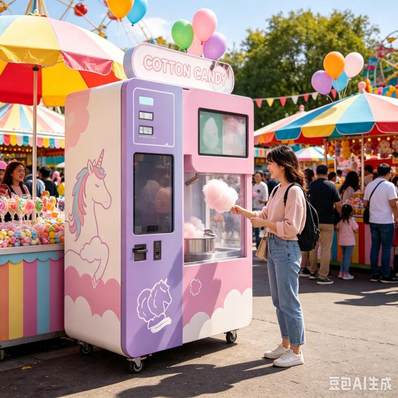 آلة بيع حلوى القطن المخصصة، صا - مراجعة Candy Floss Machine وسعره